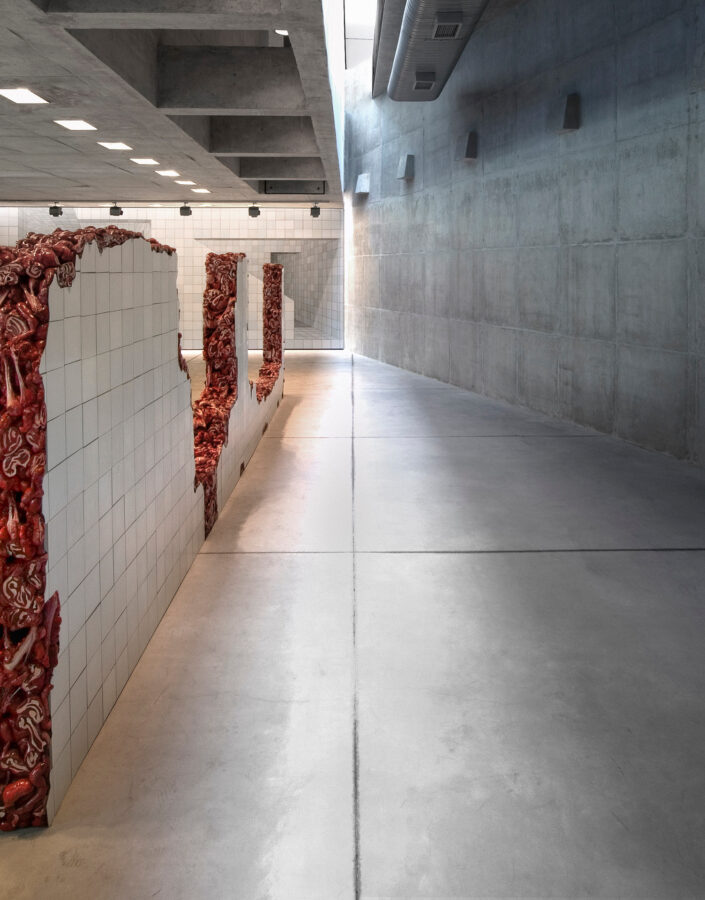 Adriana Varejão, Linda do Rosário, 2004, óleo sobre alumínio e poliuretano, 195x800x25 cm. oto: Eduardo Eckenfels