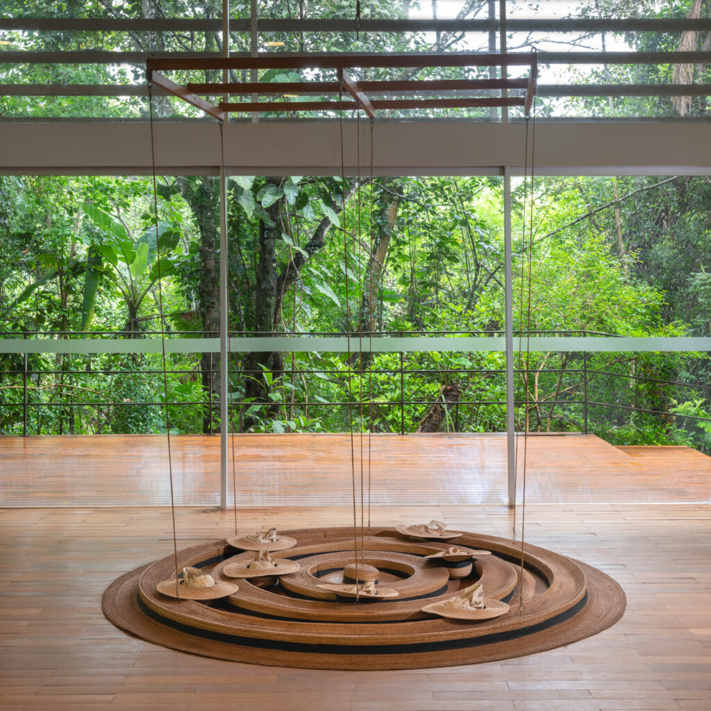 Obra Inside Out, Upside Down, 1998 , de Tunga. Acervo de arte contemporânea Inhotim