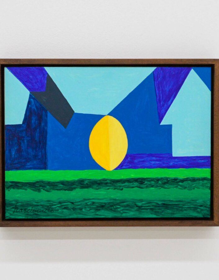 Abdias Nascimento, "O ovo primordial", 1972, acrílica sobre cartolina. Coleção Instituto Inhotim