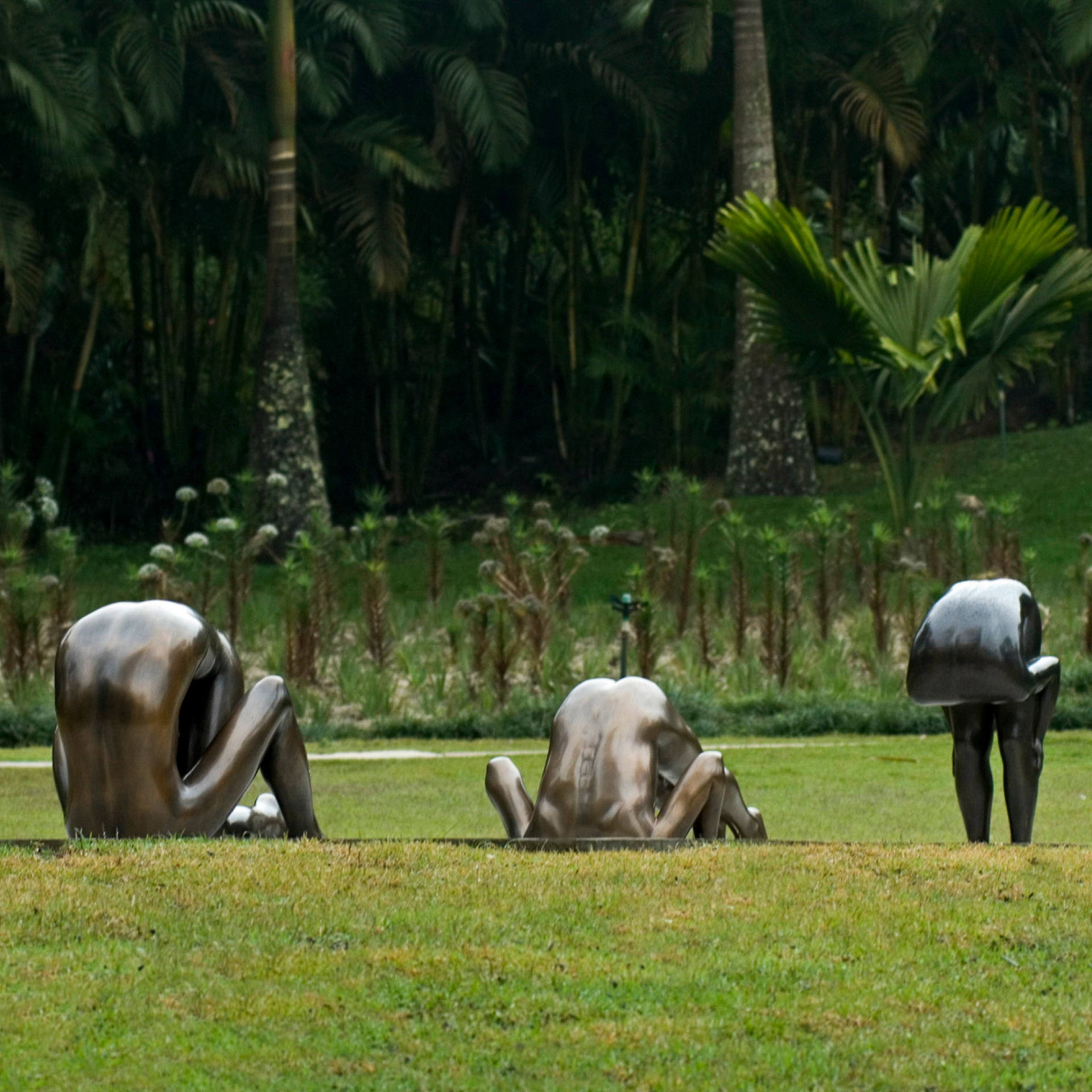 Visitantes do Inhotim pensam no corpo como outdoor a partir de atividade do Educativo. Foto: Edgard de Souza